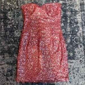 Trixxi Strapless Sequin Dress in Pink